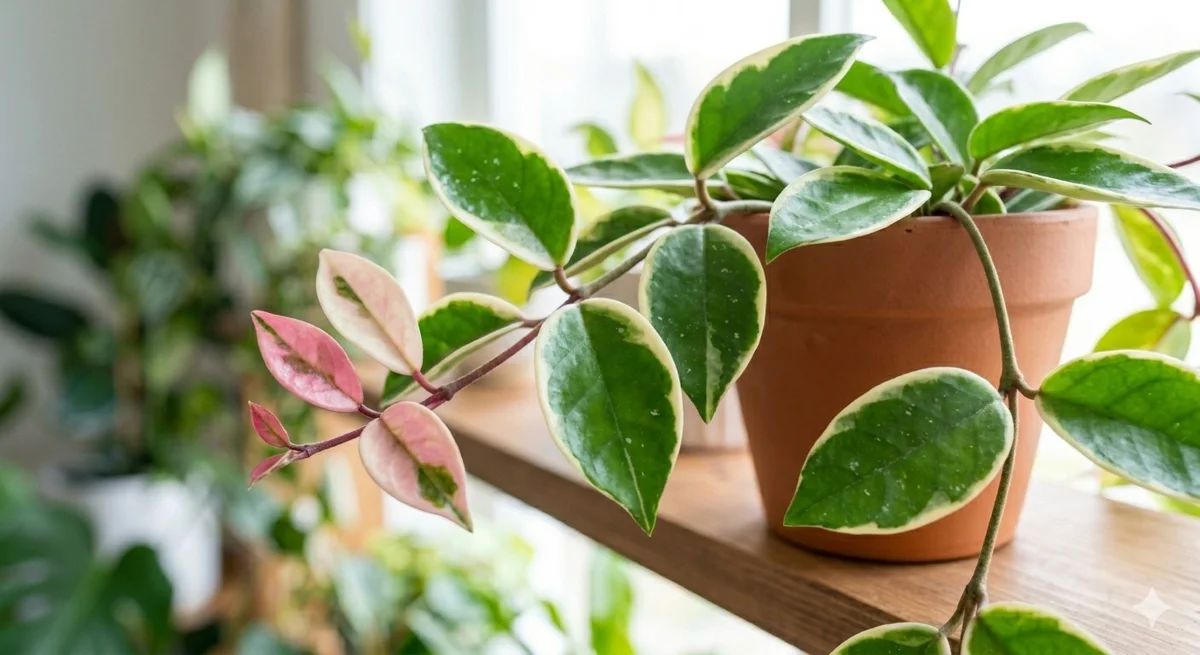 Hoya Krimson Queen (Fleur de porcelaine panachée)